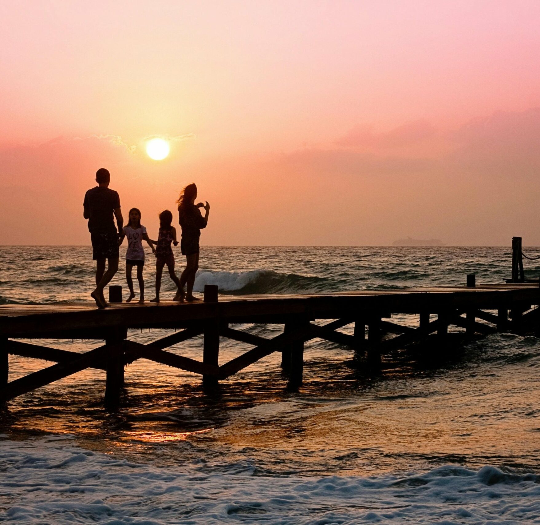 family-beach-sunset